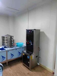 成都温江企业食堂立式开水器直饮机安装示意图